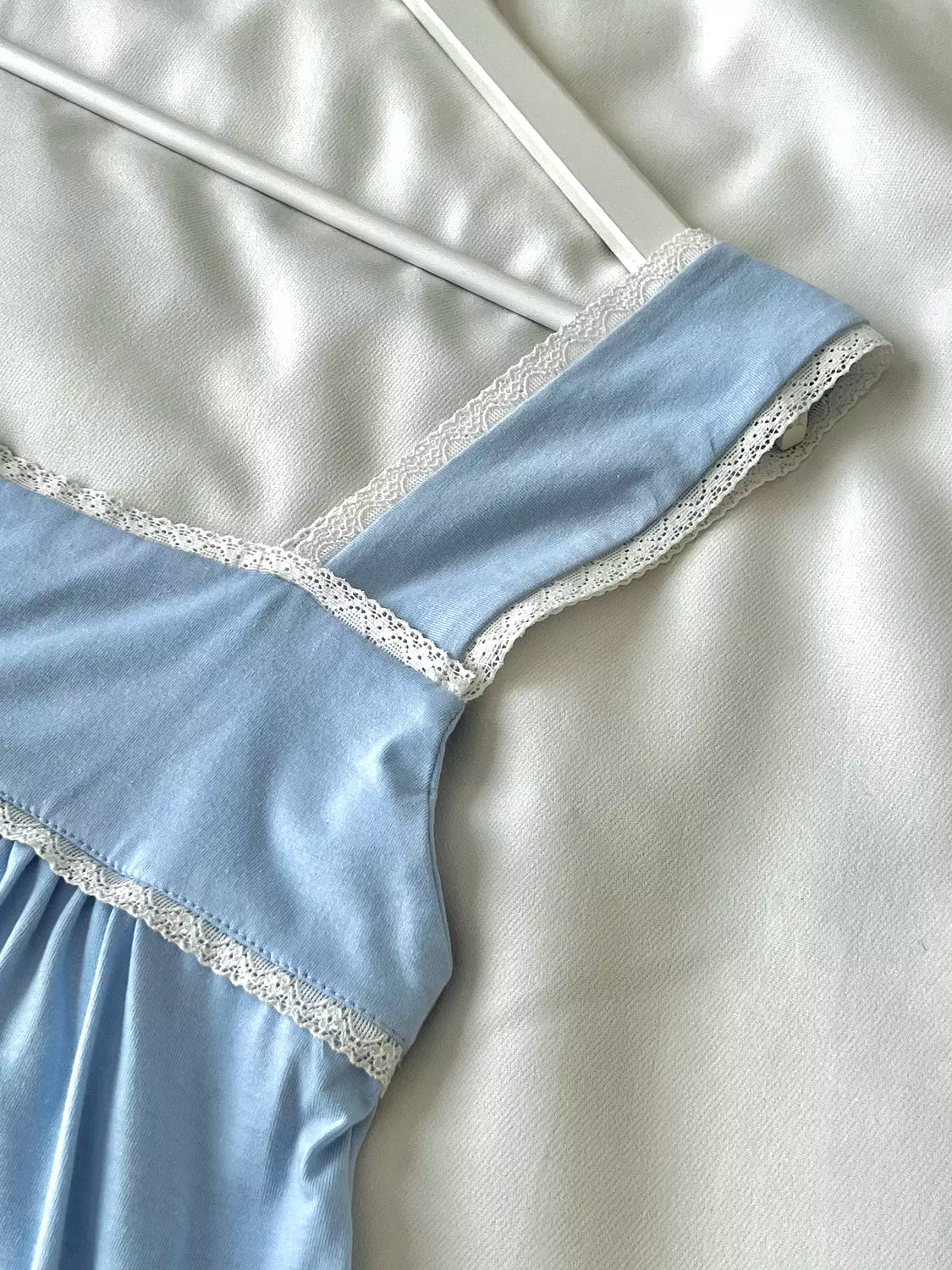 Sky Blue Lace Night Gown
