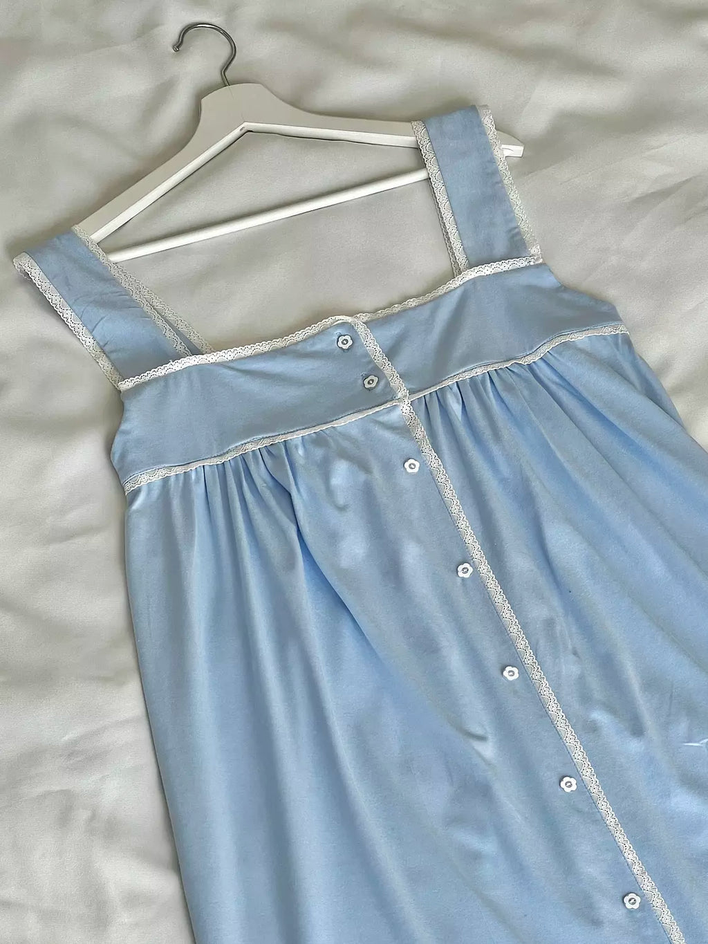 Sky Blue Lace Night Gown