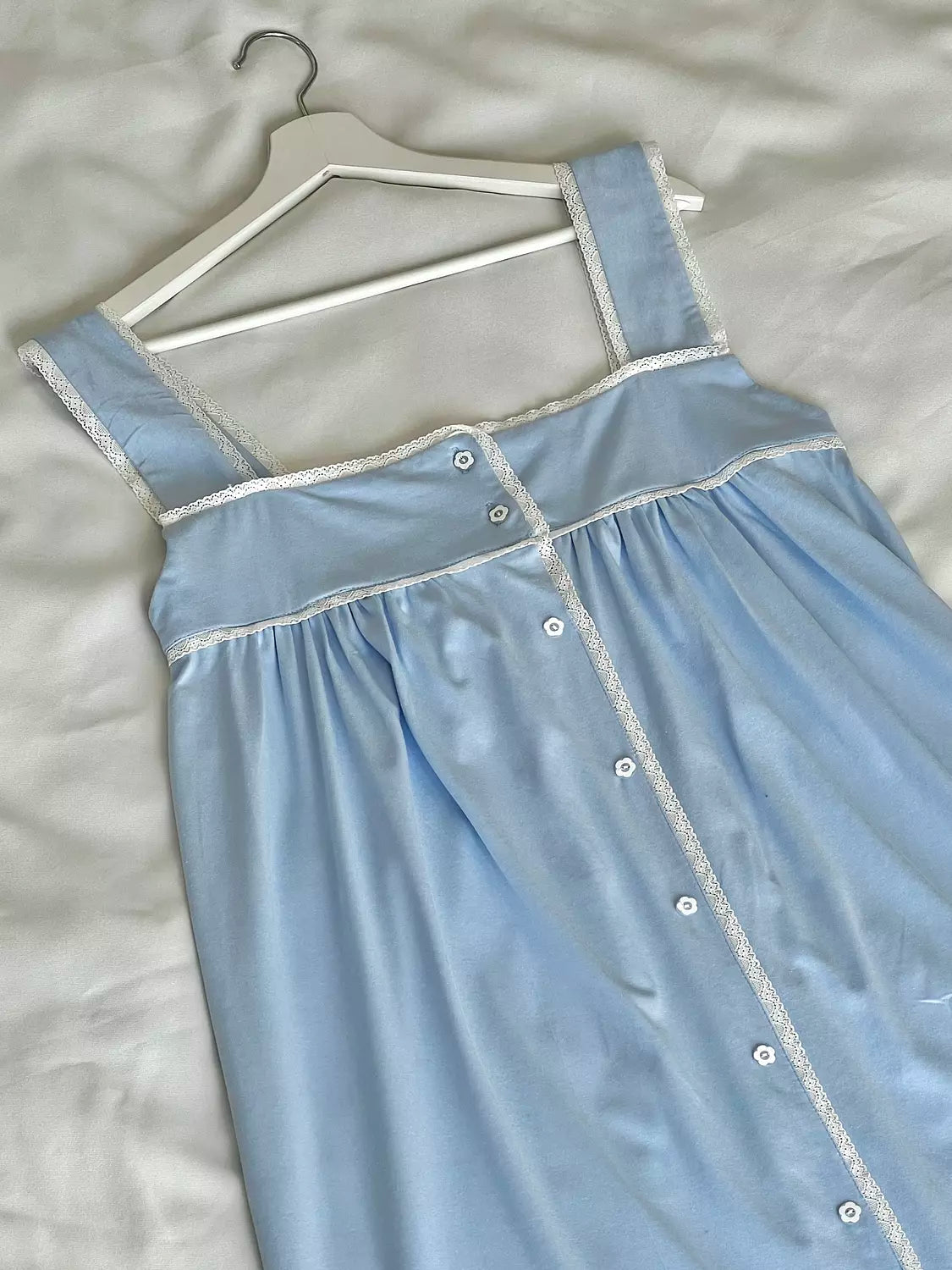 Sky Blue Lace Night Gown