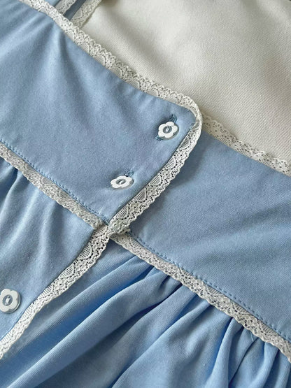 Sky Blue Lace Night Gown