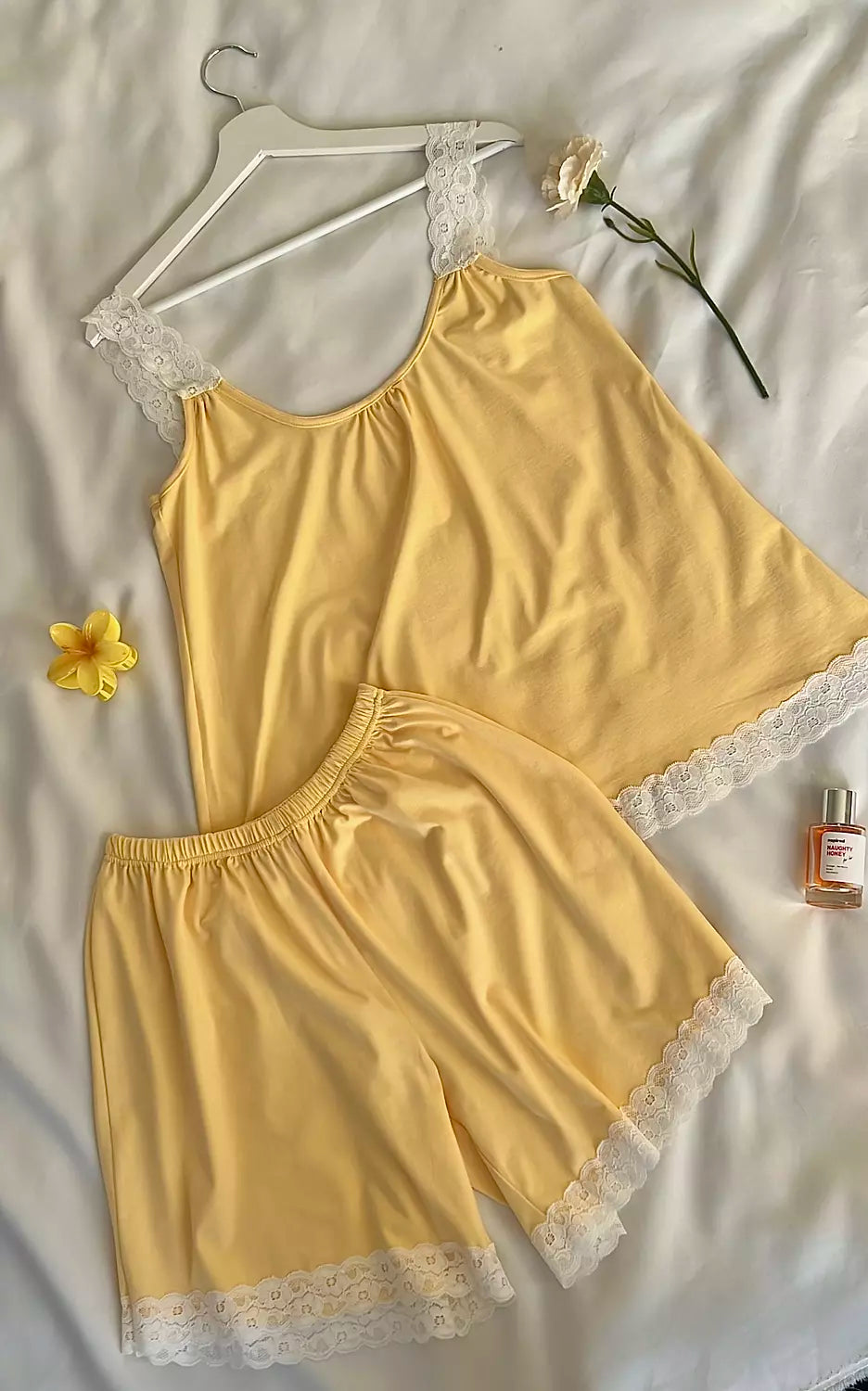 Yellow Lace Pyjamas